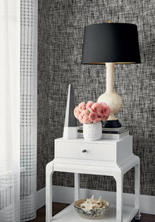 T27030 Arthur's Tweed Black Natural Resource 3 Wallpaper by Thibaut