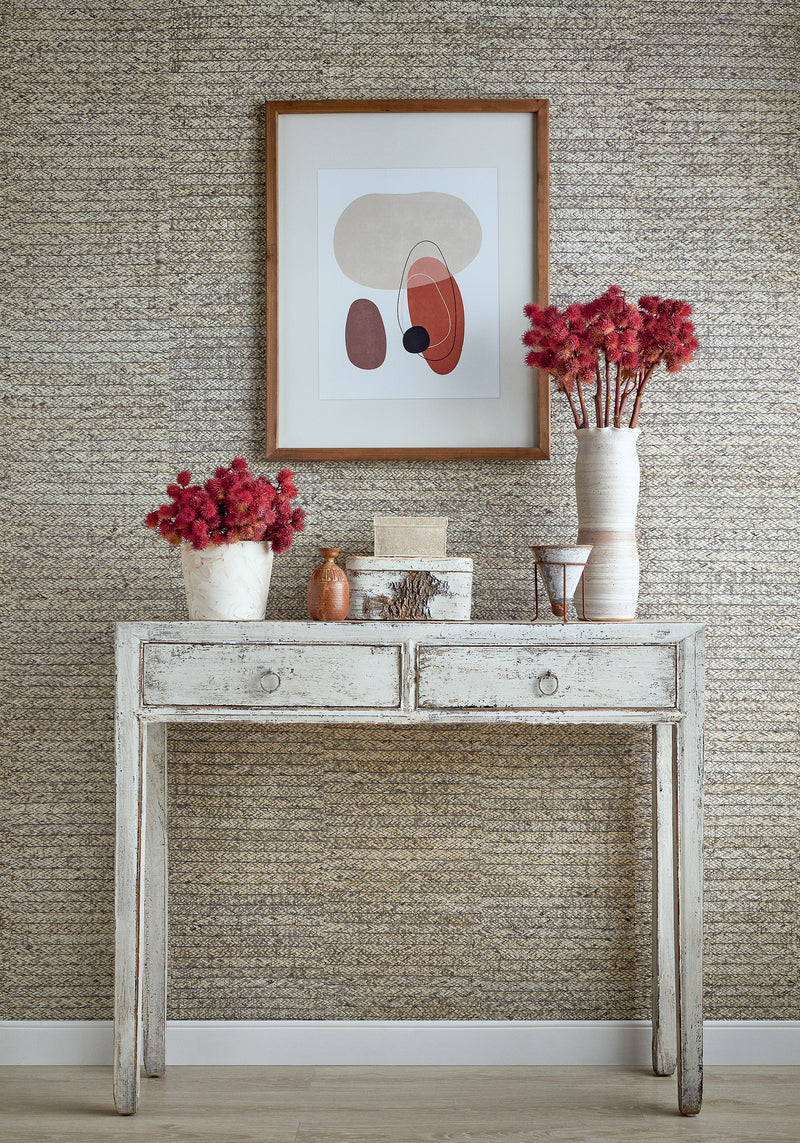 T27044 Pima Braid Grey Natural Resource 3 Wallpaper by Thibaut