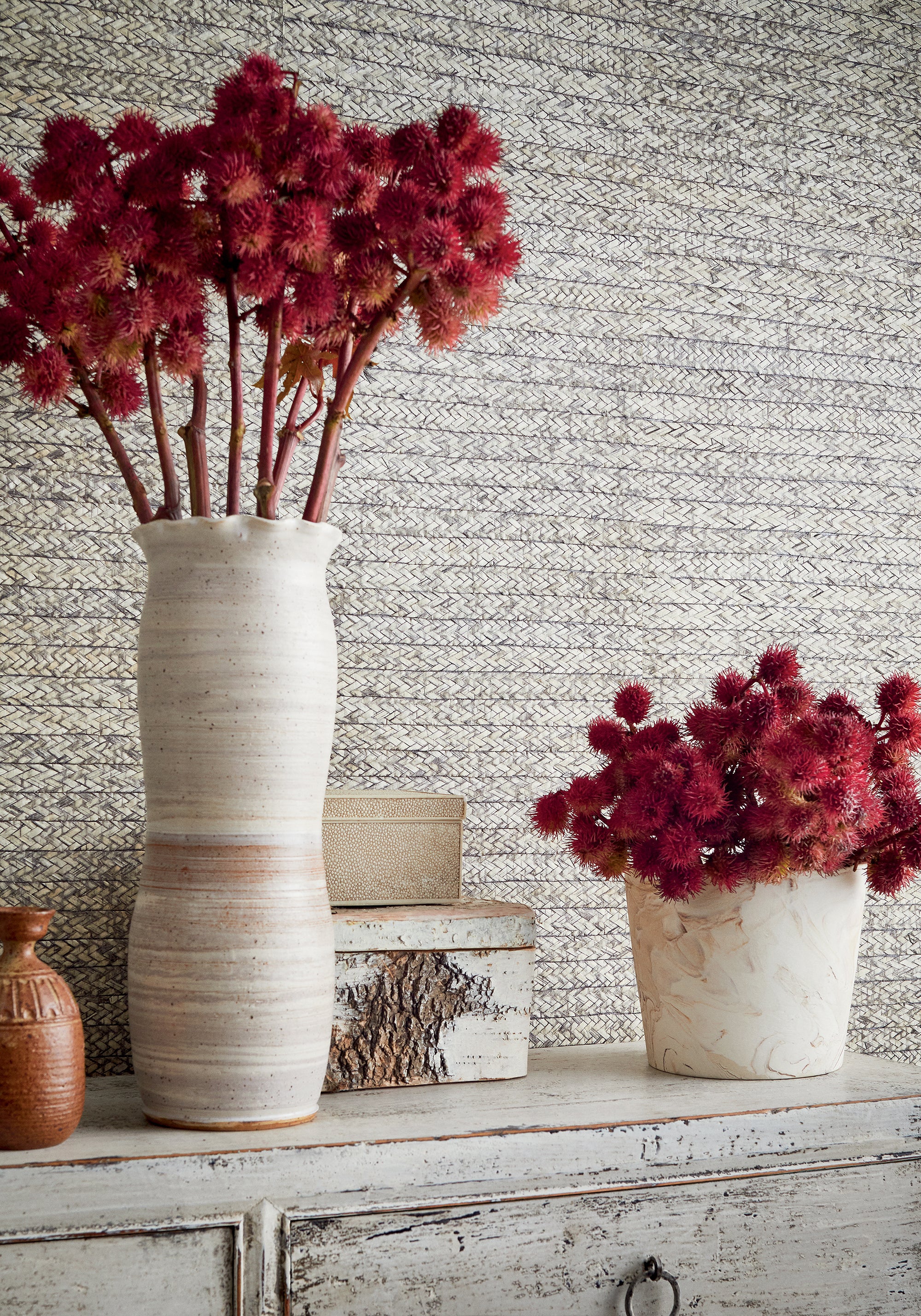 T27044 Pima Braid Grey Natural Resource 3 Wallpaper by Thibaut