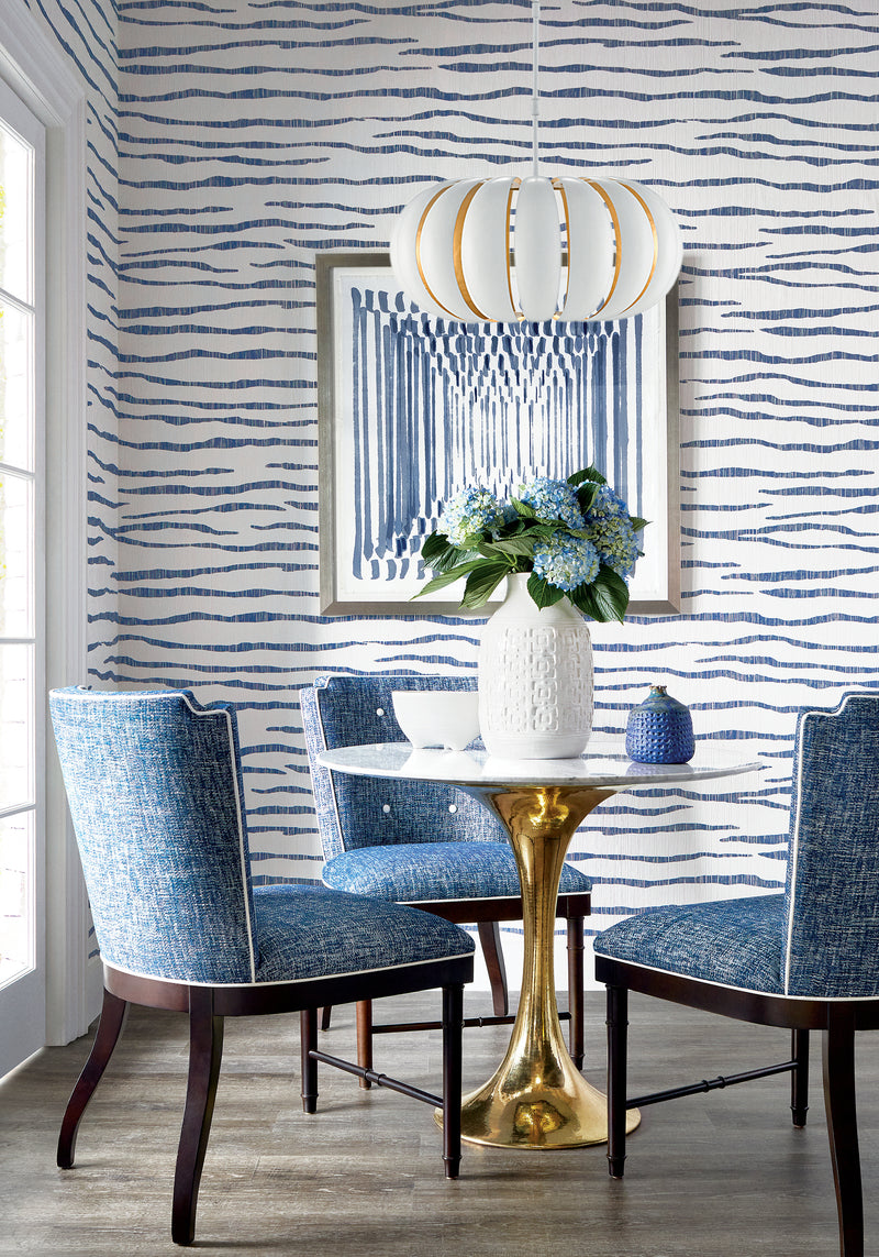 T27048 Savanna Navy Natural Resource 3 Wallpaper by Thibaut