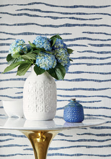 T27048 Savanna Navy Natural Resource 3 Wallpaper by Thibaut