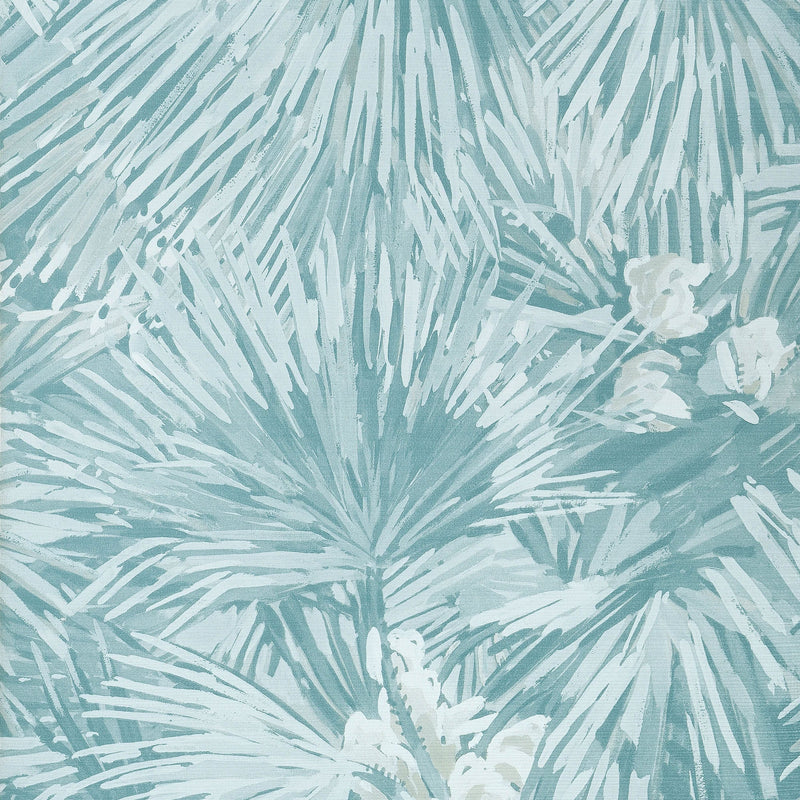 T34099 Palmier Spa Blue Texture Resource 9 Wallpaper by Thibaut
