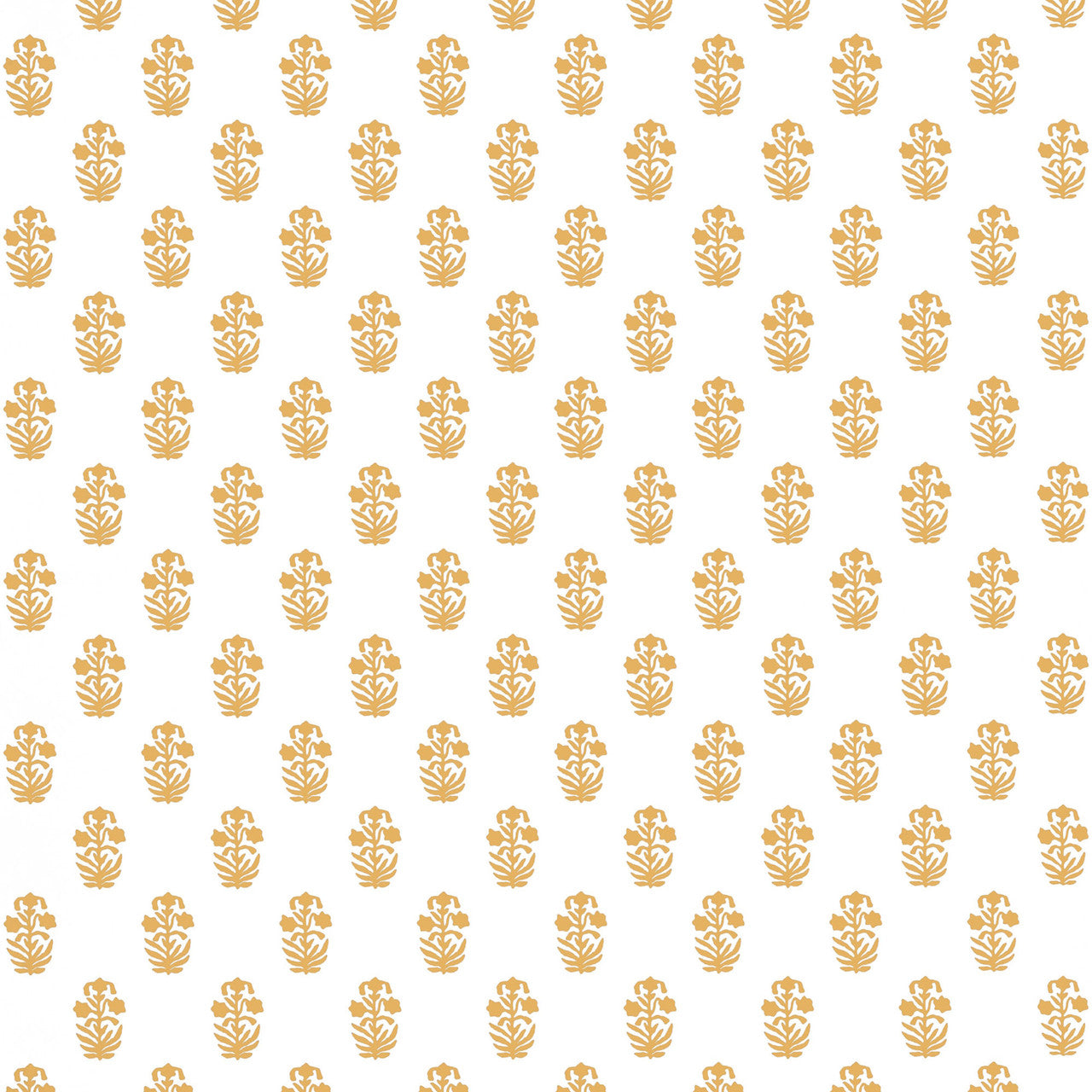 T36404 Corwin Indienne Gold on White Wallpaper by Thibaut