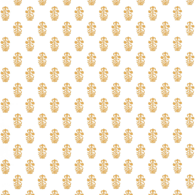T36404 Corwin Indienne Gold on White Wallpaper by Thibaut