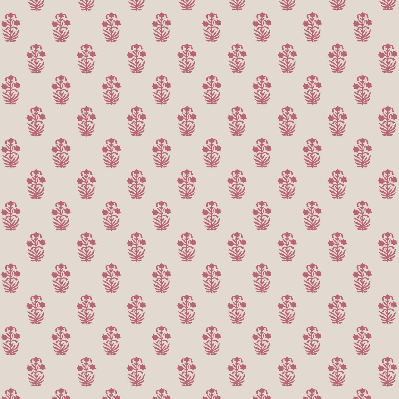 T36406 Corwin Indienne Raspberry on Natural Wallpaper by Thibaut