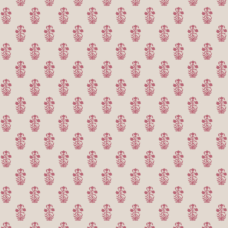 T36406 Corwin Indienne Raspberry on Natural Wallpaper by Thibaut