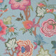 Indienne Jacobean Indienne Raspberry and Teal Wallpaper by Thibaut