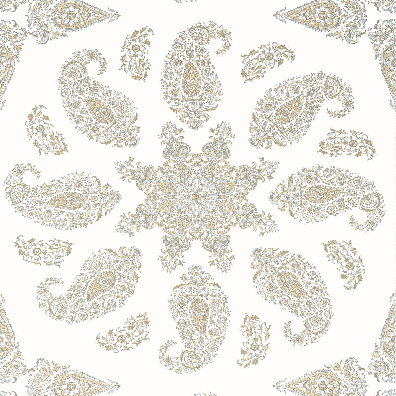 T36427 East India Indienne Beige Wallpaper by Thibaut