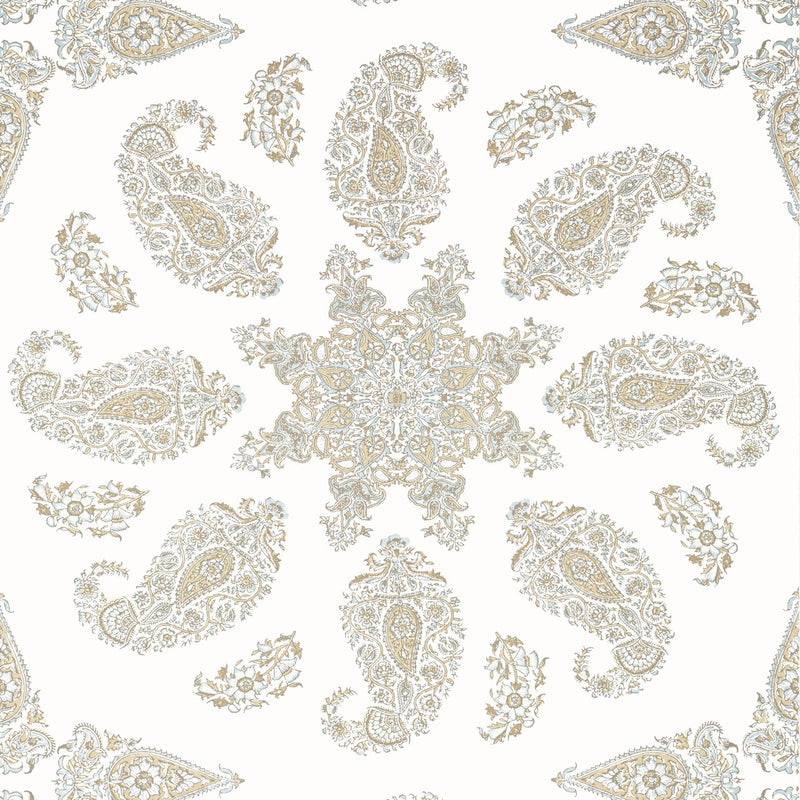 T36427 East India Indienne Beige Wallpaper by Thibaut