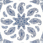 T36429 East India Indienne Blue and White Wallpaper by Thibaut