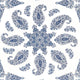 East India Indienne Blue and White Wallpaper by Thibaut