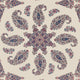East India Indienne Raspberry and Blue on Natural Wallpaper by Thibaut