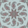 East India Indienne Raspberry and Teal Wallpaper by Thibaut