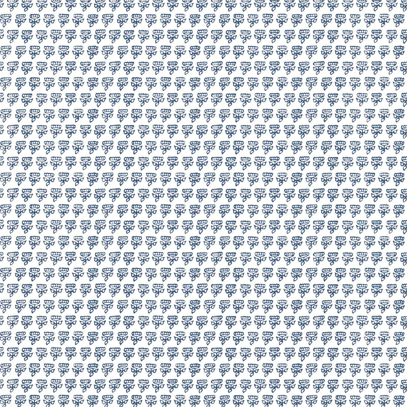 T36445 Mimi Indienne Navy Wallpaper by Thibaut