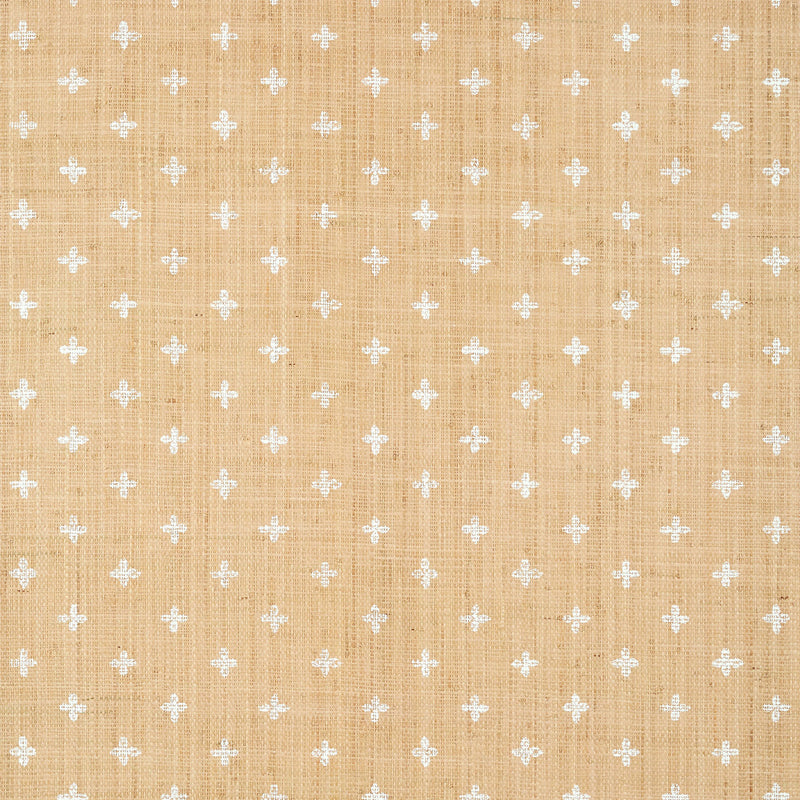 T36450 Bethany Indienne White on Natural Wallpaper by Thibaut
