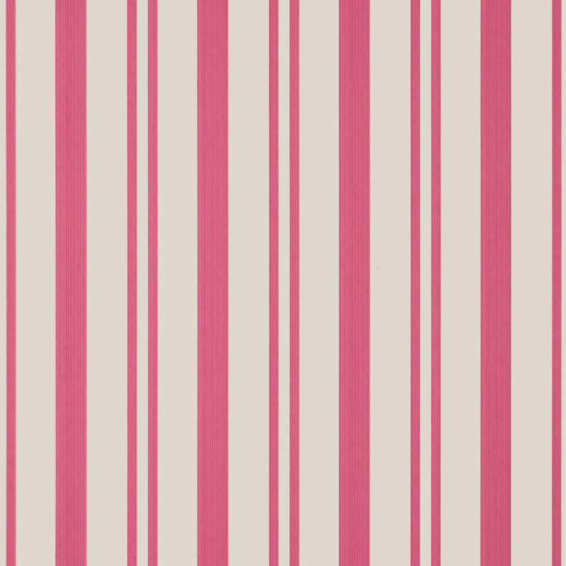 T36460 Maggie Stripe Indienne Raspberry Wallpaper by Thibaut