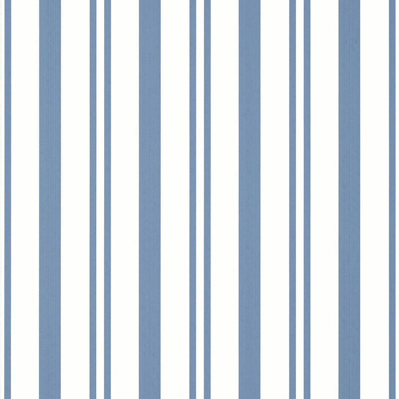 T36461 Maggie Stripe Indienne Blue Wallpaper by Thibaut