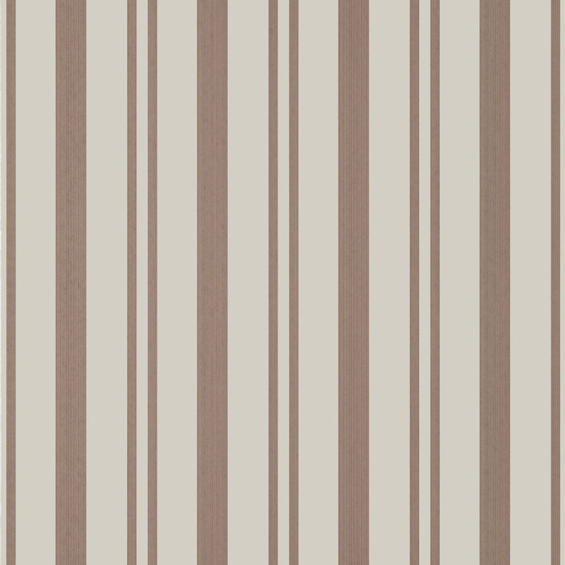 T36463 Maggie Stripe Indienne Brown Wallpaper by Thibaut