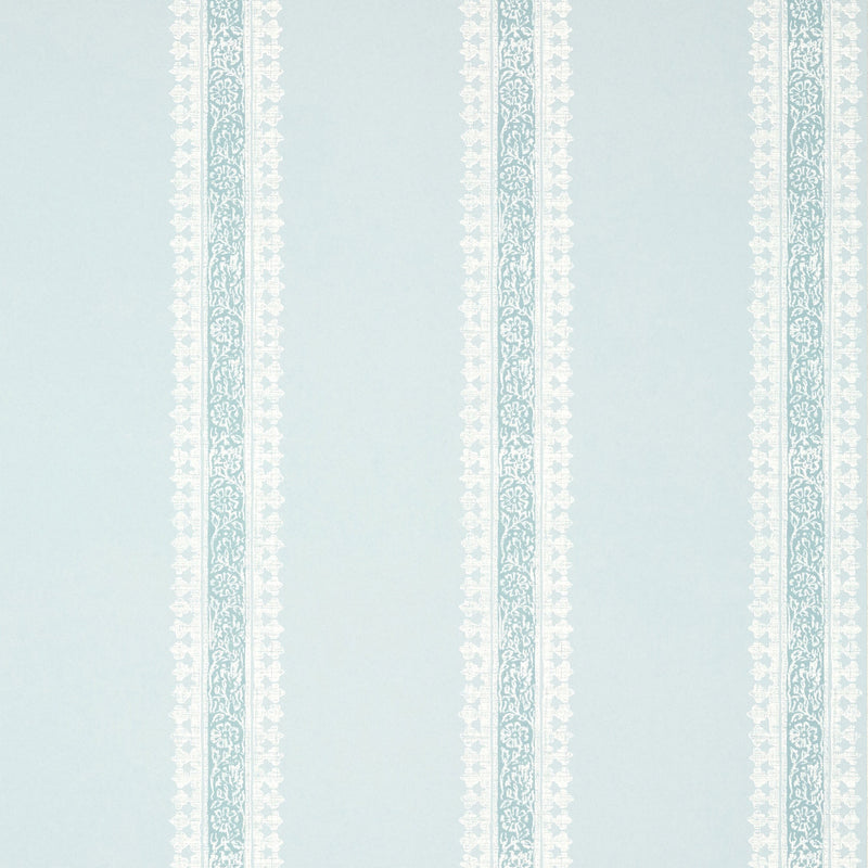 T36468 Cambridge Stripe Indienne Robin's Egg Wallpaper by Thibaut