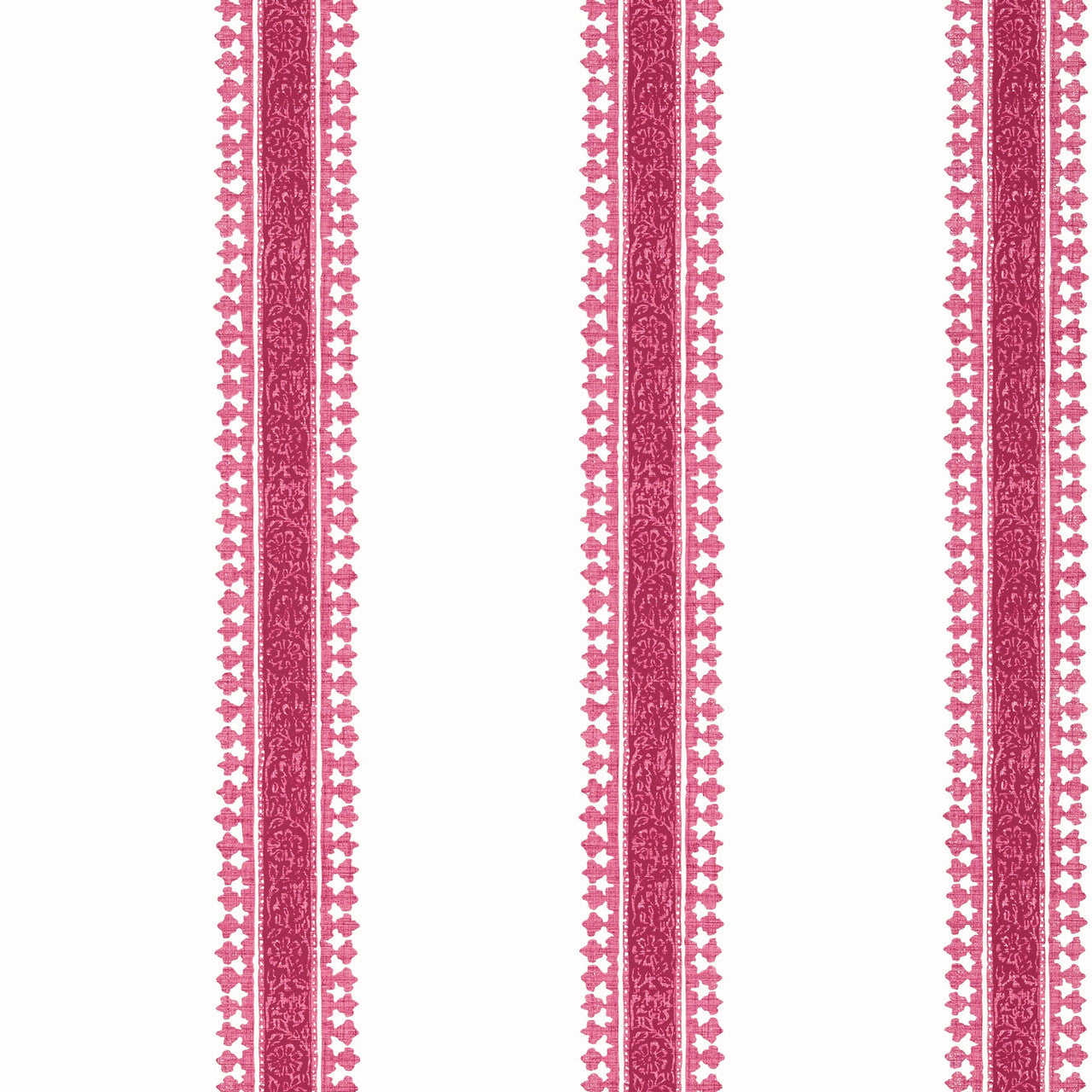 T36469 Cambridge Stripe Indienne Raspberry Wallpaper by Thibaut