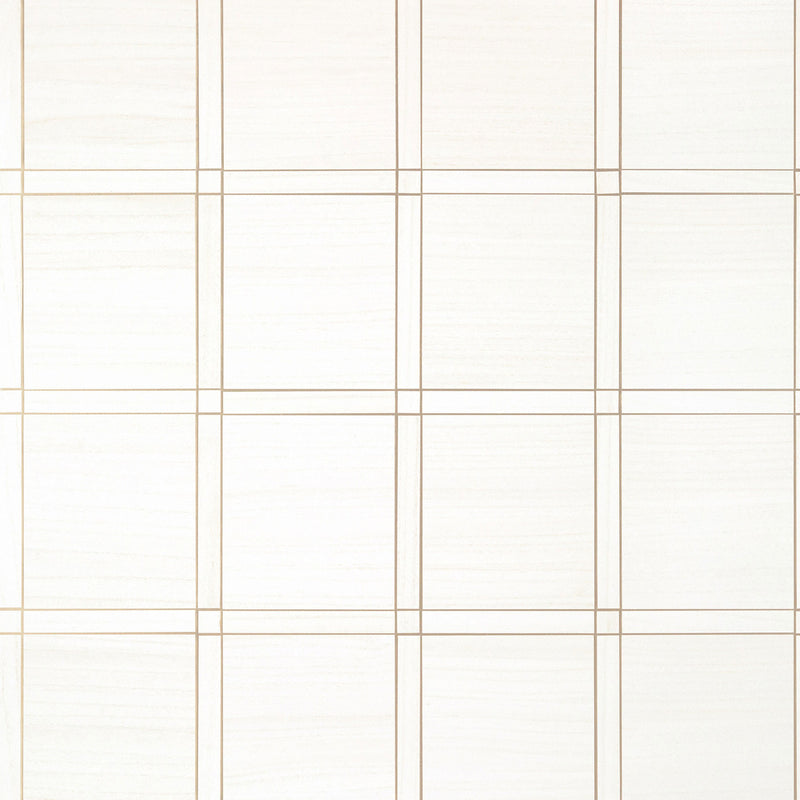 T41000 Wood Panel Modern Resource 4 White and Metallic Pewter Wallpaper by Thibaut