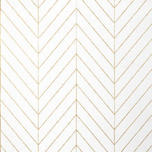 T41005 Land Bridge Modern Resource 4 White and Metallic Gold Wallpaper by Thibaut