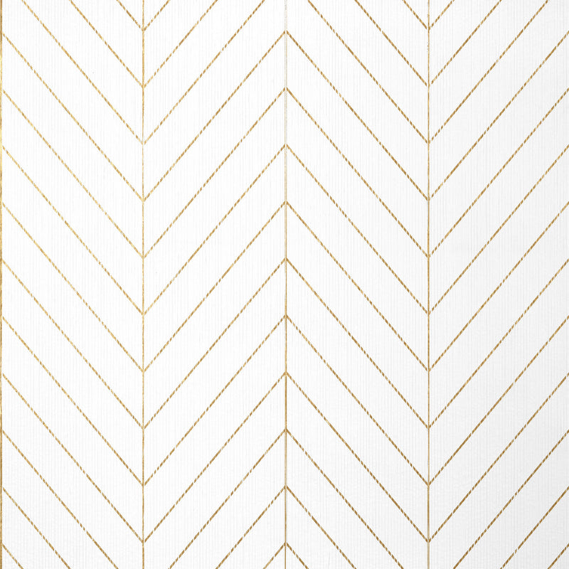 T41005 Land Bridge Modern Resource 4 White and Metallic Gold Wallpaper by Thibaut