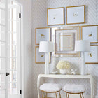 T41005 Land Bridge Modern Resource 4 White and Metallic Gold Wallpaper by Thibaut