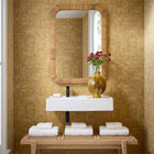 T41022 Bamboo Mosaic Modern Resource 4 Natural Wallpaper by Thibaut