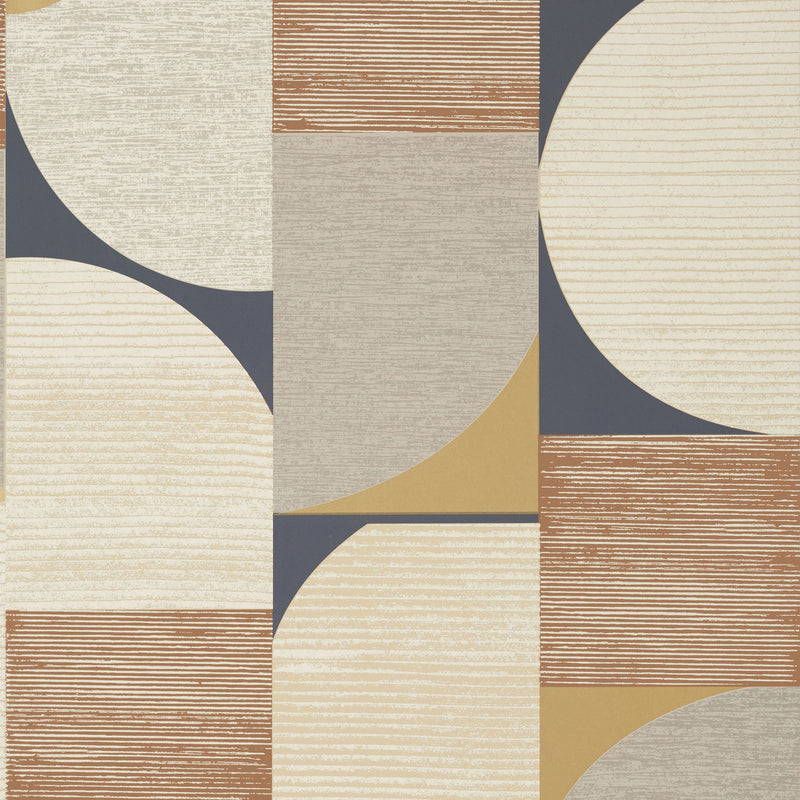 T41027 Saturn Modern Resource 4 Metallic Copper and Black Wallpaper by Thibaut