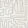 Matrix Modern Resource 4 Black on Beige Wallpaper by Thibaut