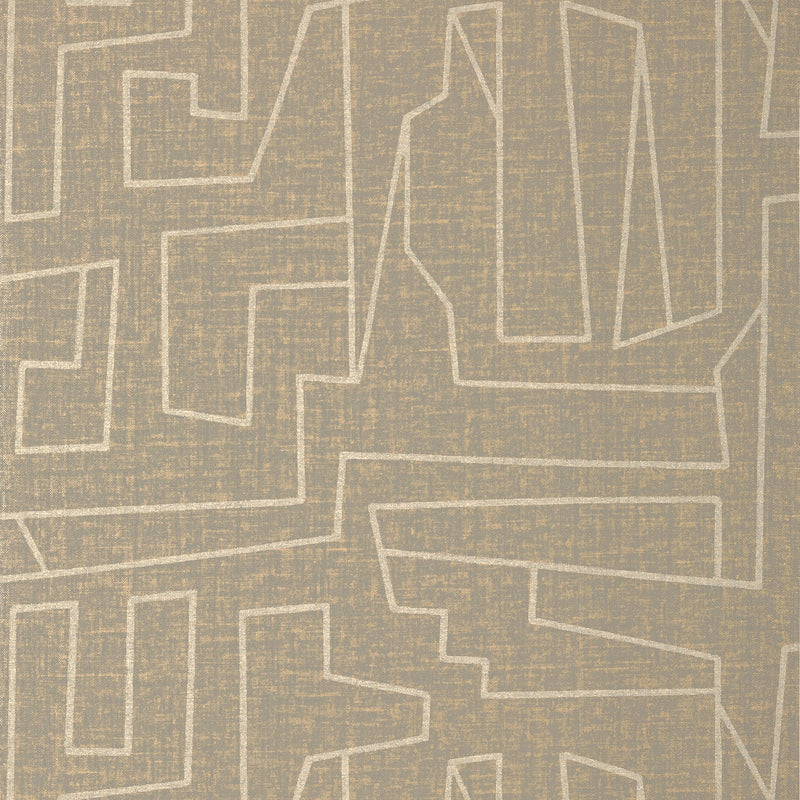 T41034 Matrix Modern Resource 4 Metallic Gold and Grey Wallpaper by Thibaut