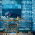 T41038 Illusion Modern Resource 4 Blue Wallpaper by Thibaut