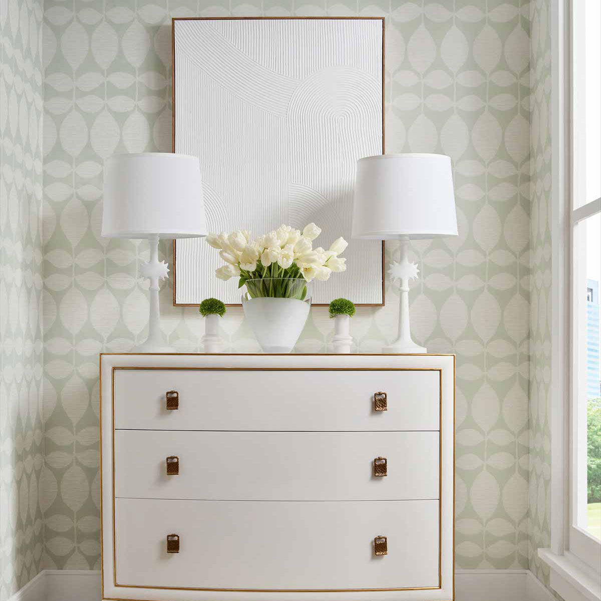 T41044 Lola Modern Resource 4 Sage Wallpaper by Thibaut