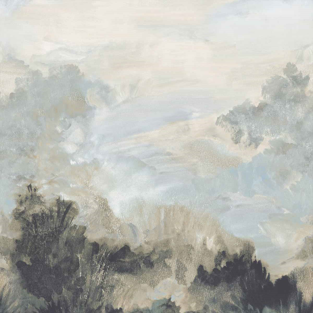 T41054 Twilight Mural Modern Resource 4 Neutral Wallpaper by Thibaut