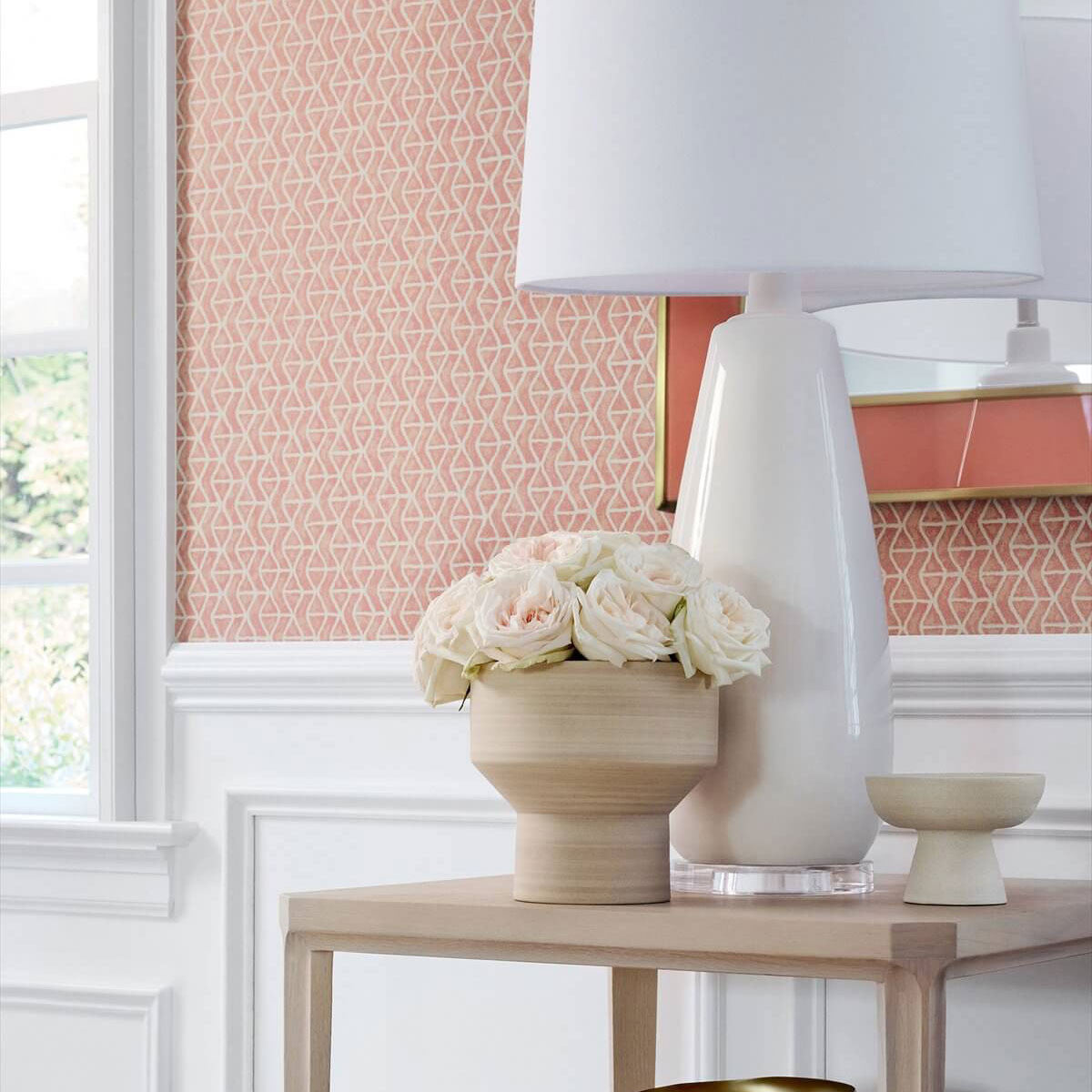 T42001 Stony Brook Sojourn Blush Wallpaper by Thibaut
