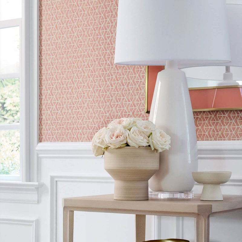 T42001 Stony Brook Sojourn Blush Wallpaper by Thibaut