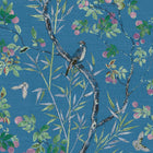 T42008 Claire Sojourn Navy Wallpaper by Thibaut