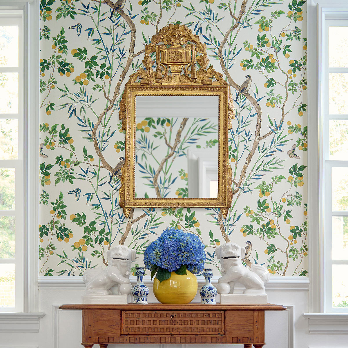 T42010 Claire Sojourn Spa Blue Wallpaper by Thibaut