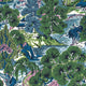 Pagoda Trees Sojourn Lavender and Blue Wallpaper by Thibaut