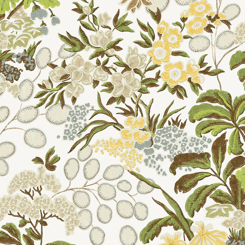 T42035 Meadow Sojourn Green Wallpaper by Thibaut