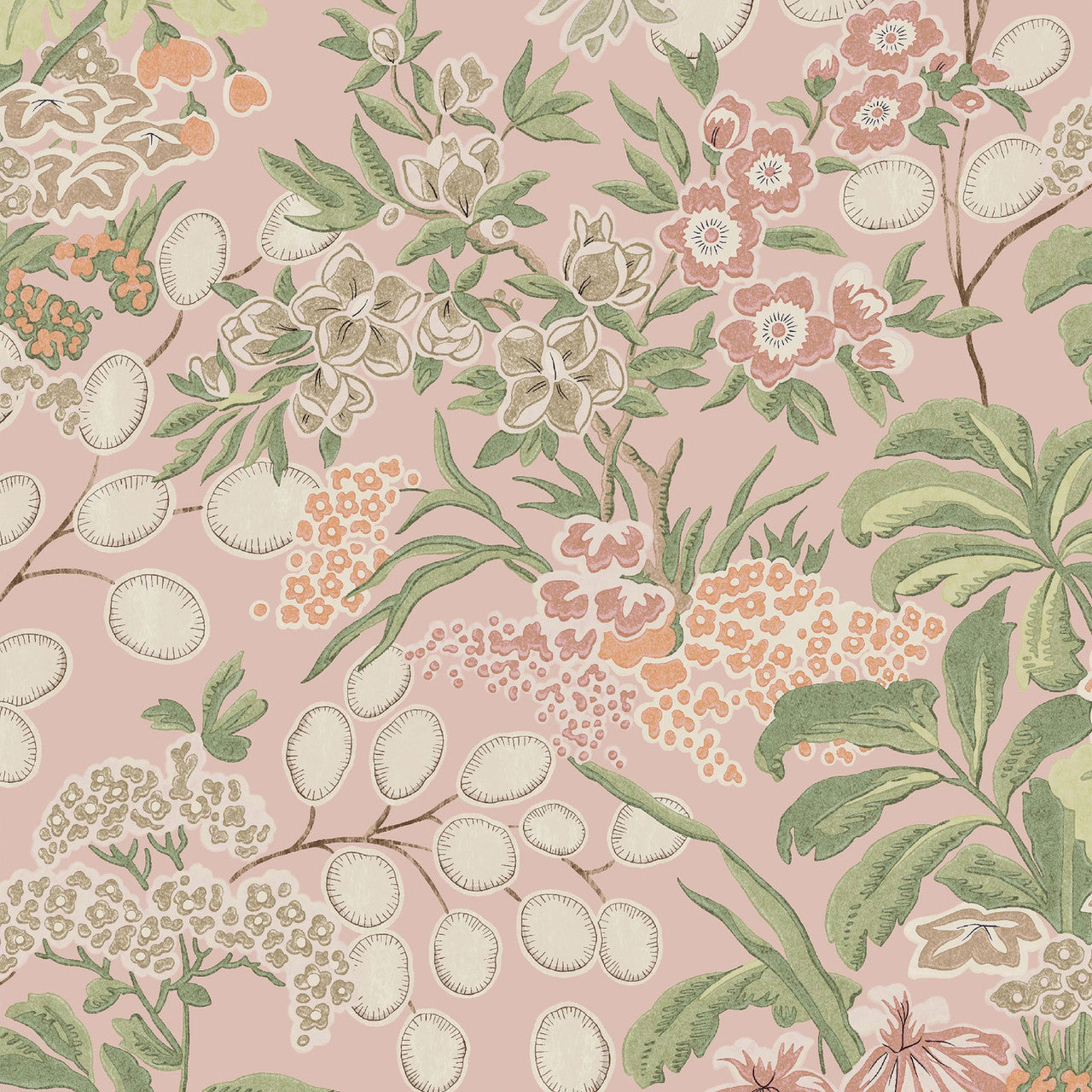 T42036 Meadow Sojourn Blush Wallpaper by Thibaut