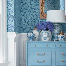 T42040 Maldives Sojourn Navy Wallpaper by Thibaut