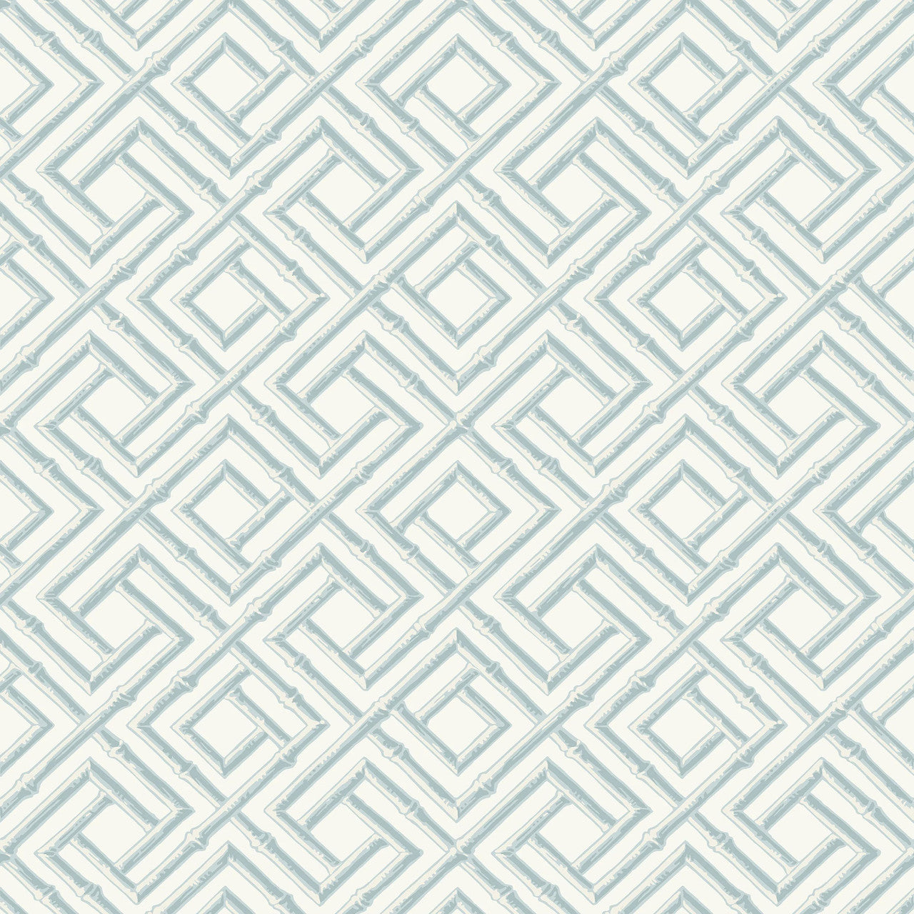 T42050 French Lattice Sojourn Spa Blue Wallpaper by Thibaut