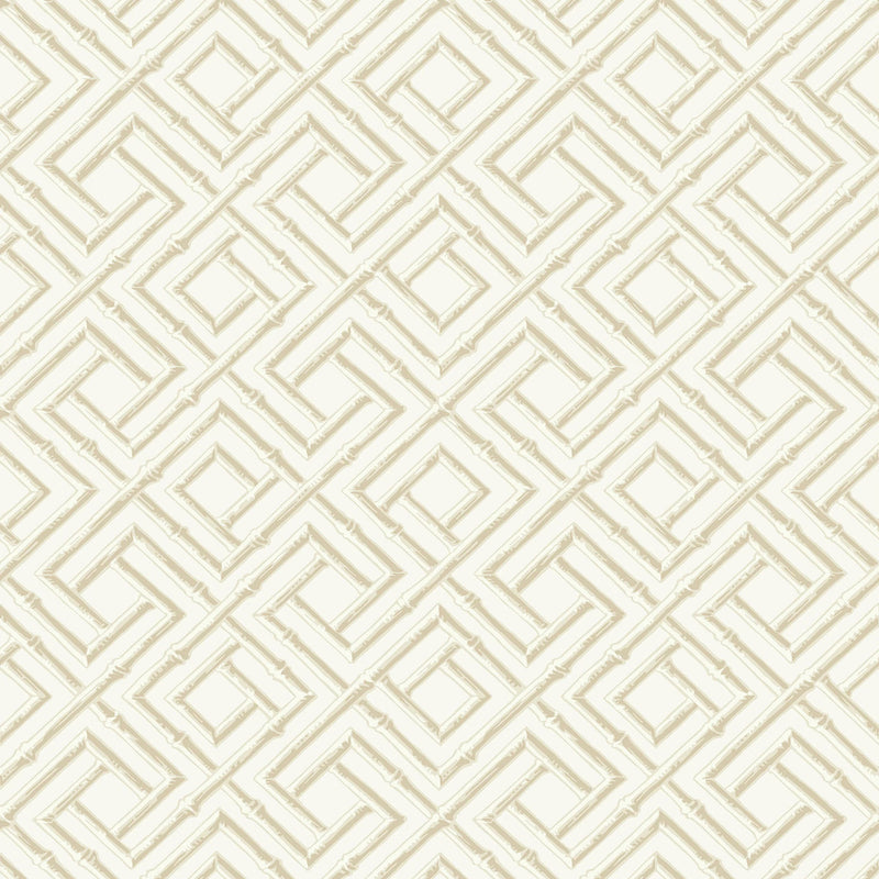 T42051 French Lattice Sojourn Cream Wallpaper by Thibaut