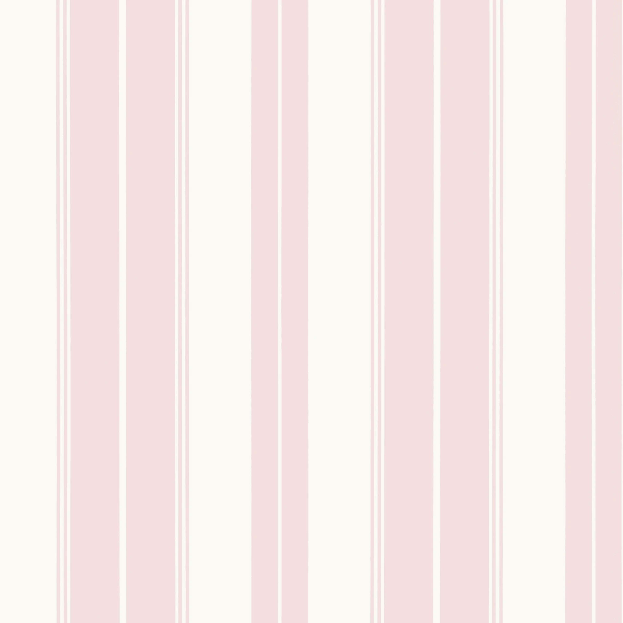 T44041 Norfolk Stripe Pink Stripes and Checks Resource Wallpaper by Thibaut