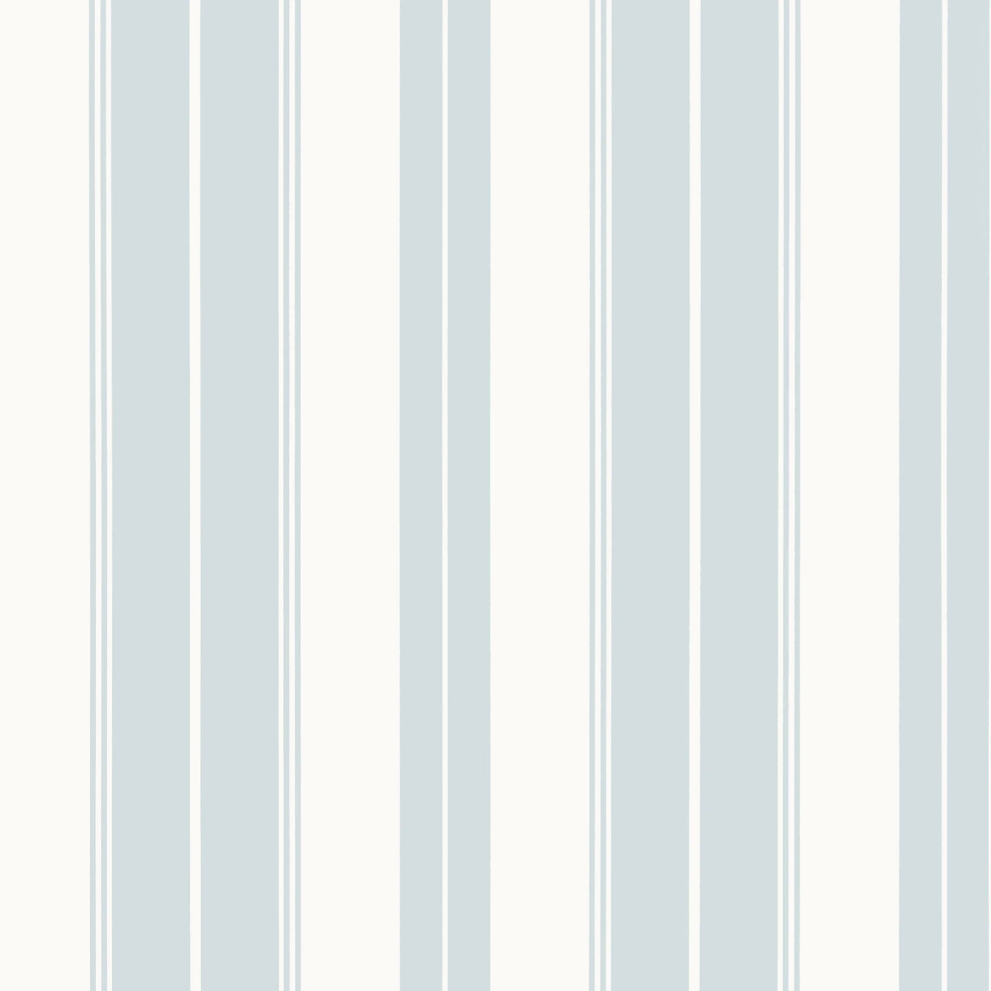 T44043 Norfolk Stripe Spa Blue Stripes and Checks Resource Wallpaper by Thibaut