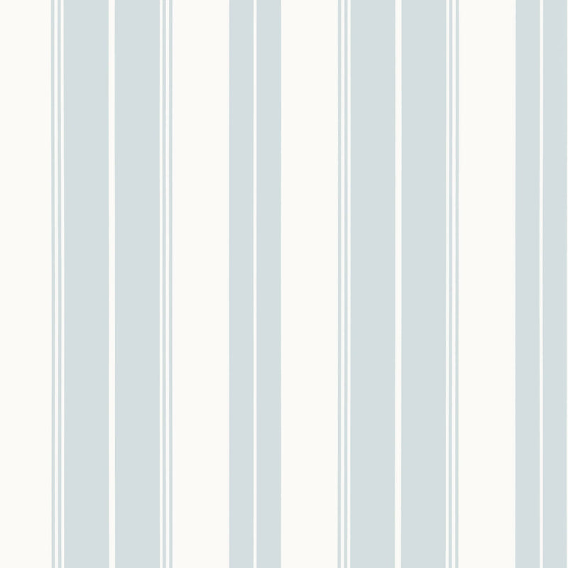 T44043 Norfolk Stripe Spa Blue Stripes and Checks Resource Wallpaper by Thibaut