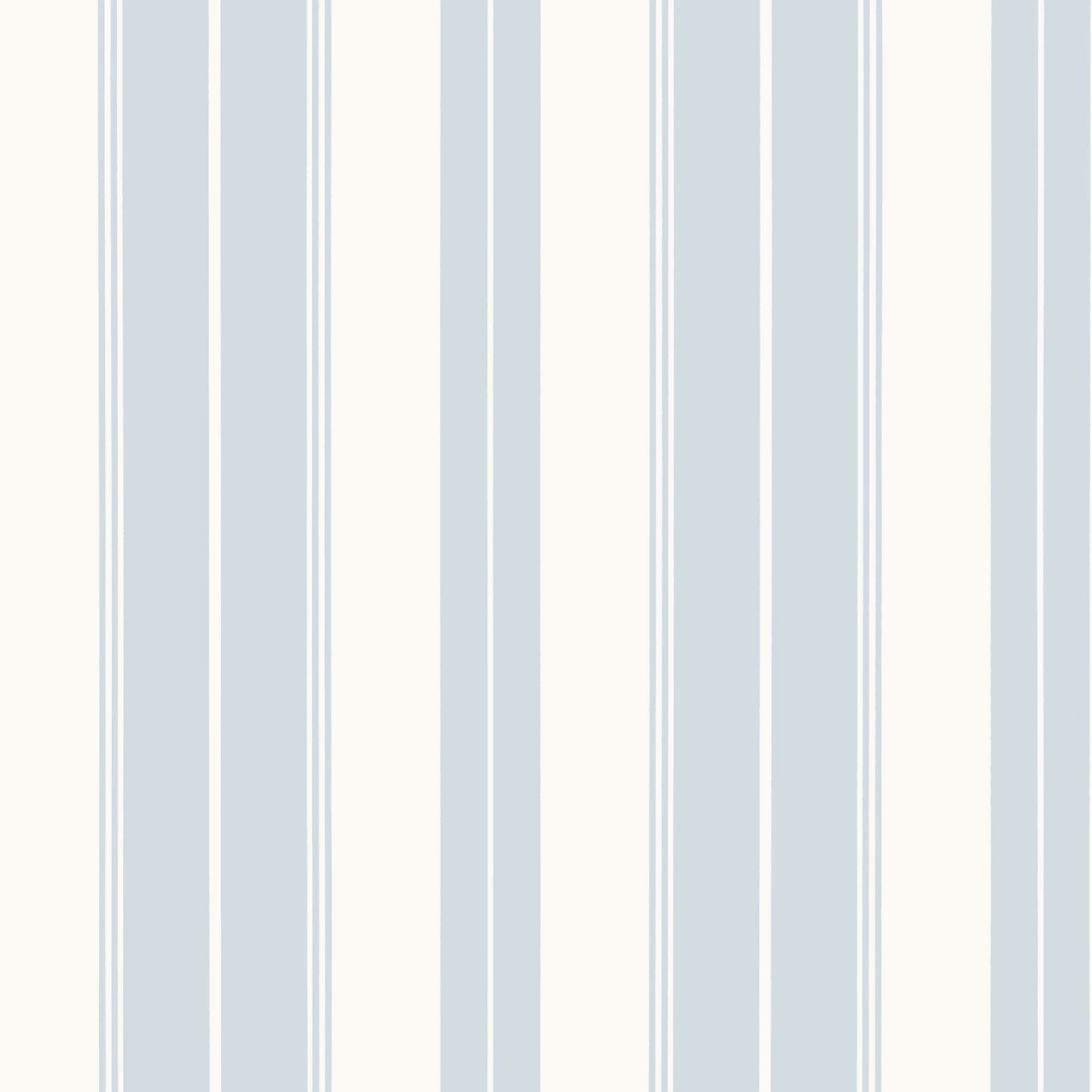 T44044 Norfolk Stripe Light Blue Stripes and Checks Resource Wallpaper by Thibaut