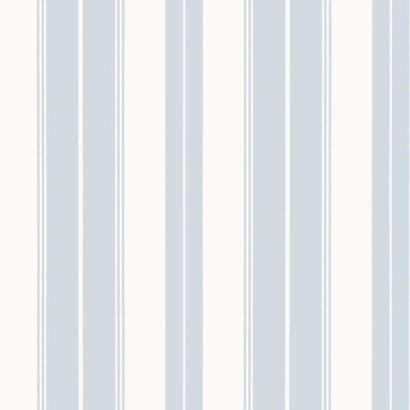 T44044 Norfolk Stripe Light Blue Stripes and Checks Resource Wallpaper by Thibaut